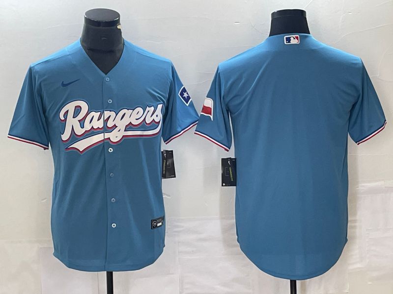 Men Texas Rangers Blank Light Blue Game Nike 2023 MLB Jersey style 1->texas rangers->MLB Jersey